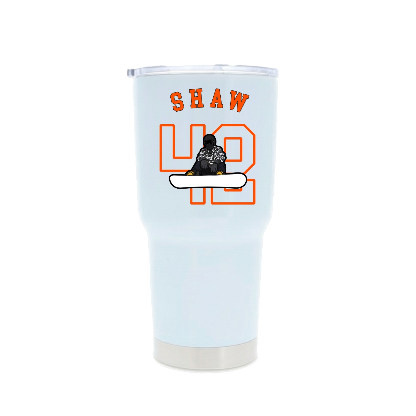 30oz Stainless Steel Tumbler — Shirsey Arch in White