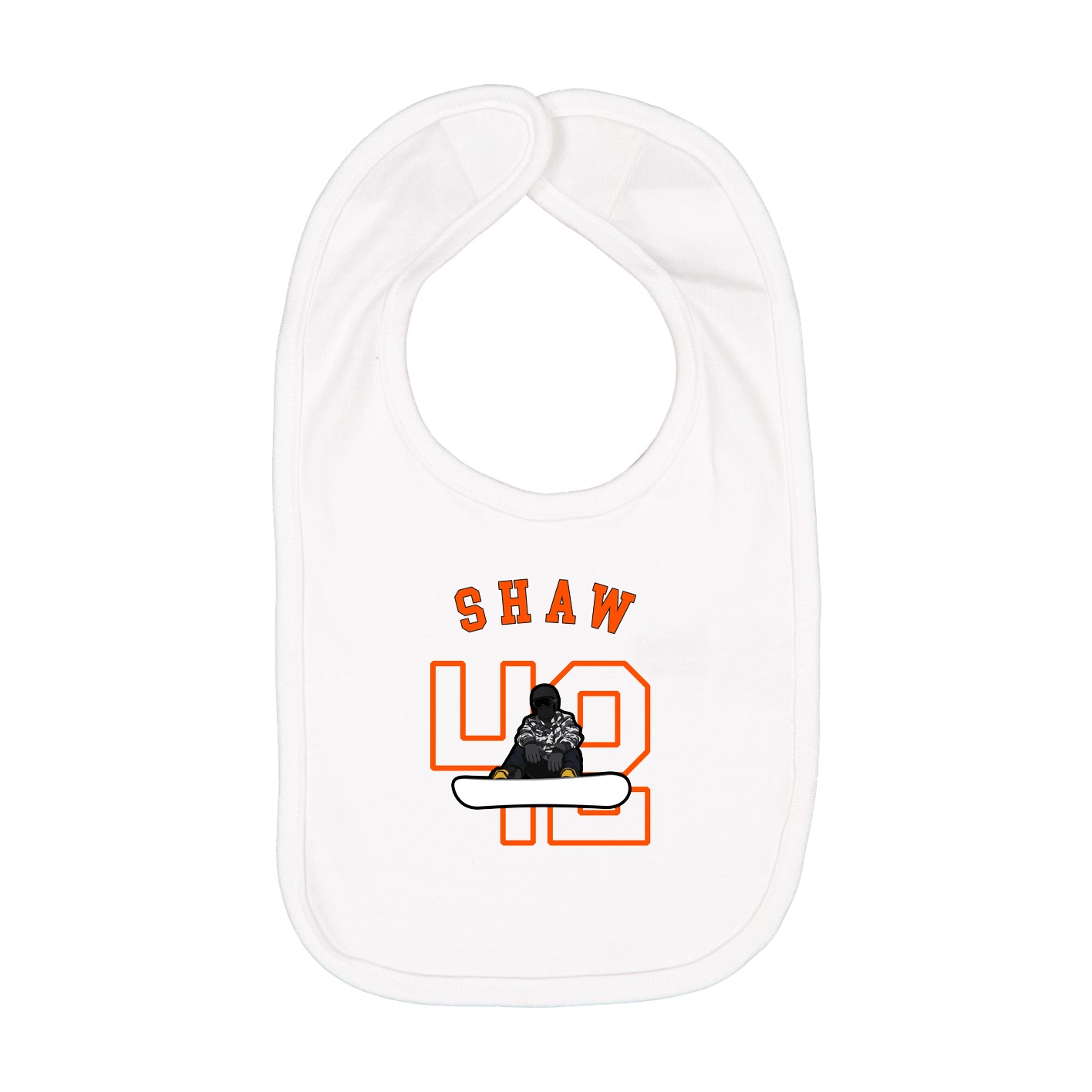 Infant Bib — Shirsey Arch in White
