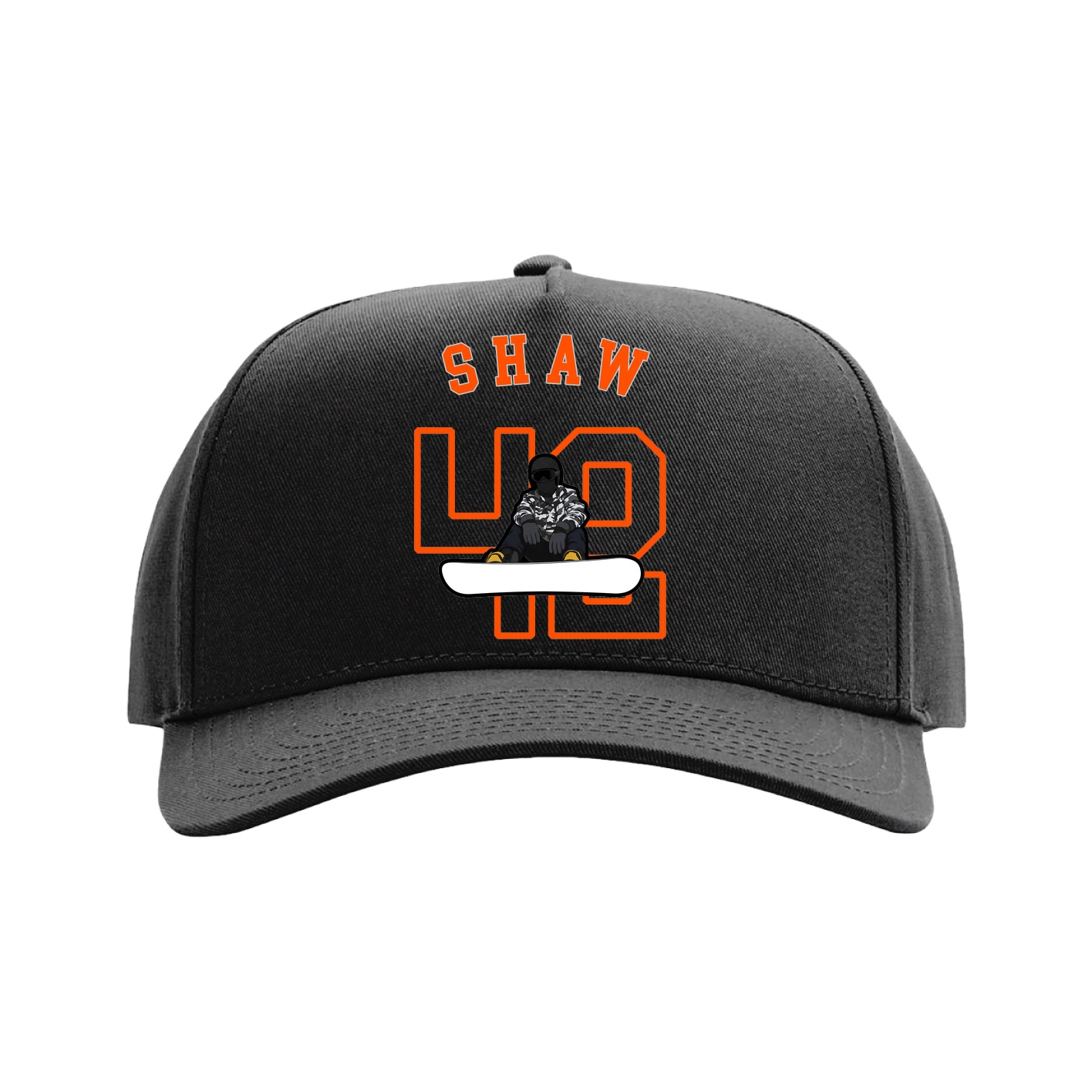 Full Fabric Five-Panel Champ Cap — Shirsey Arch in Black