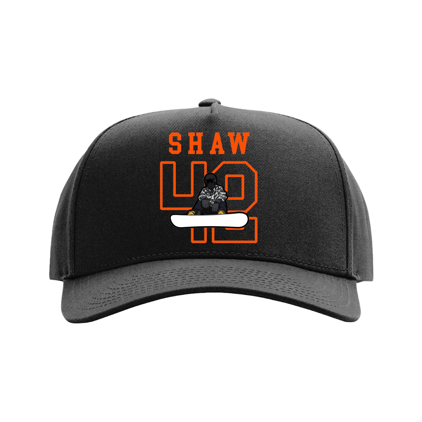 Full Fabric Five-Panel Champ Cap — Shirsey in Black