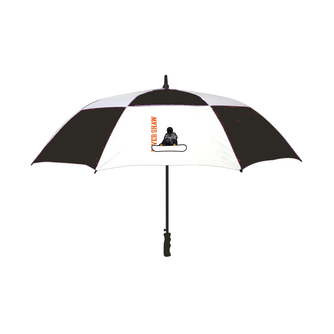 Golf Umbrella — Name Vertical in Black