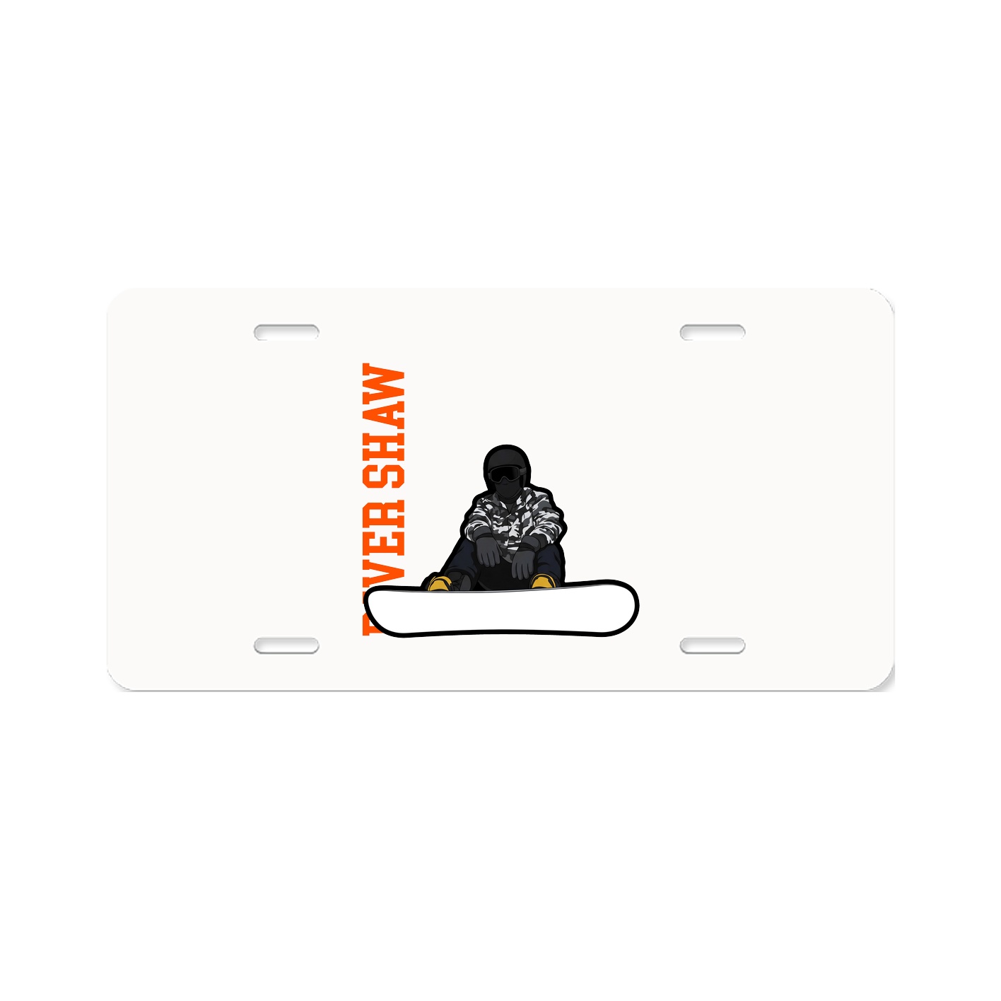 License Plate — Name Vertical in Classic