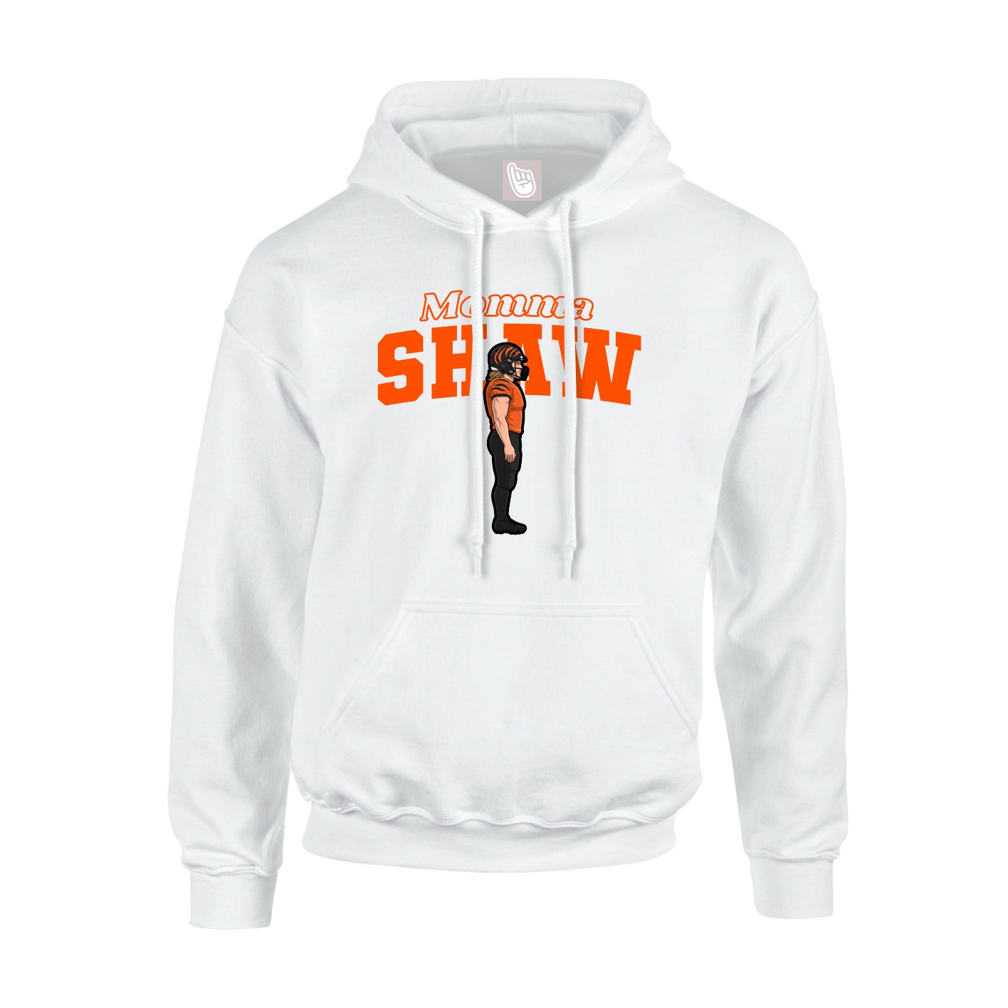 Youth Hoodie — Mothers Day Block in White