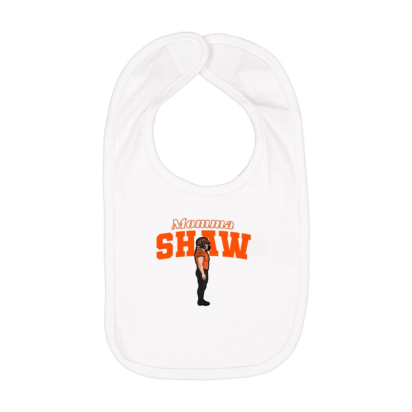 Infant Bib — Mothers Day Block in White