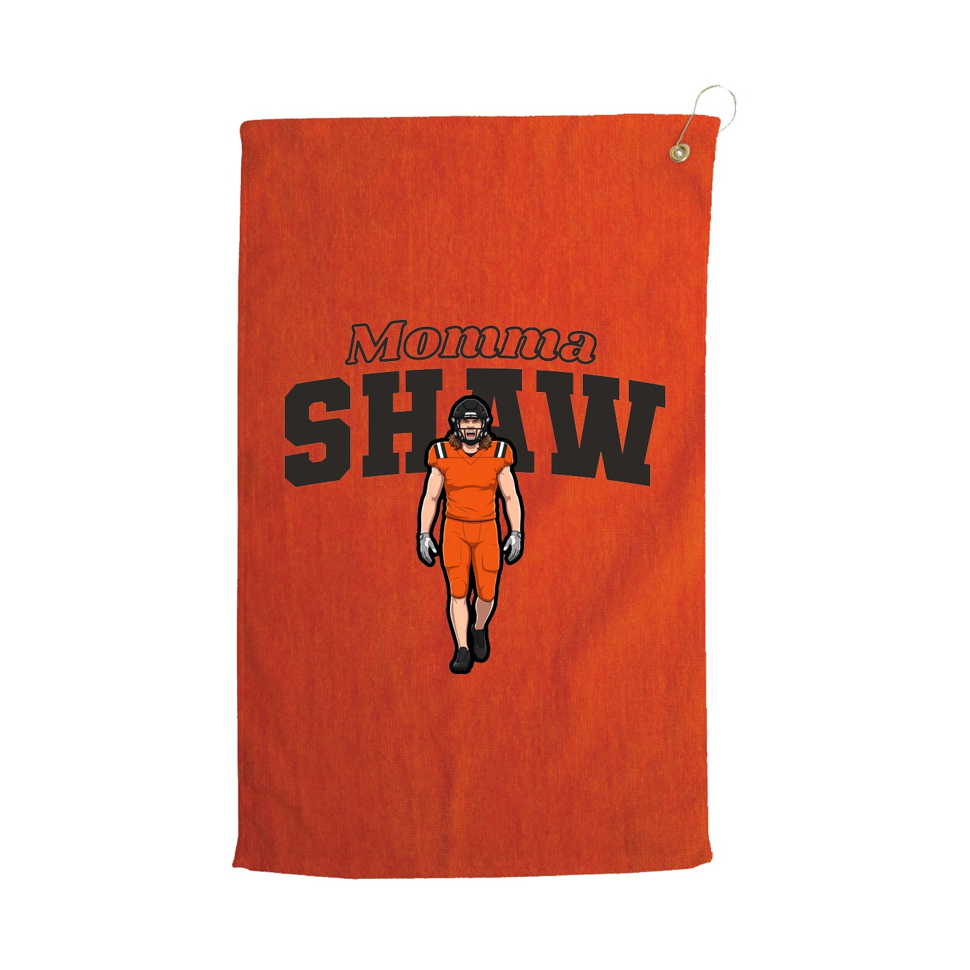 Golf Towel — Mothers Day Block in Orange