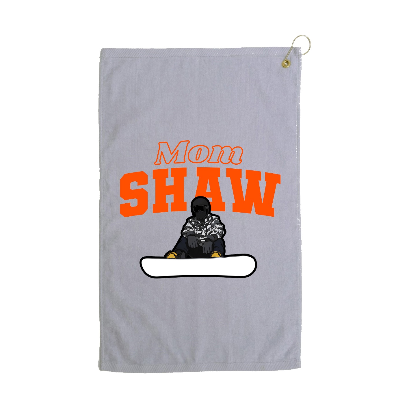 Golf Towel — Mothers Day Block in Grey