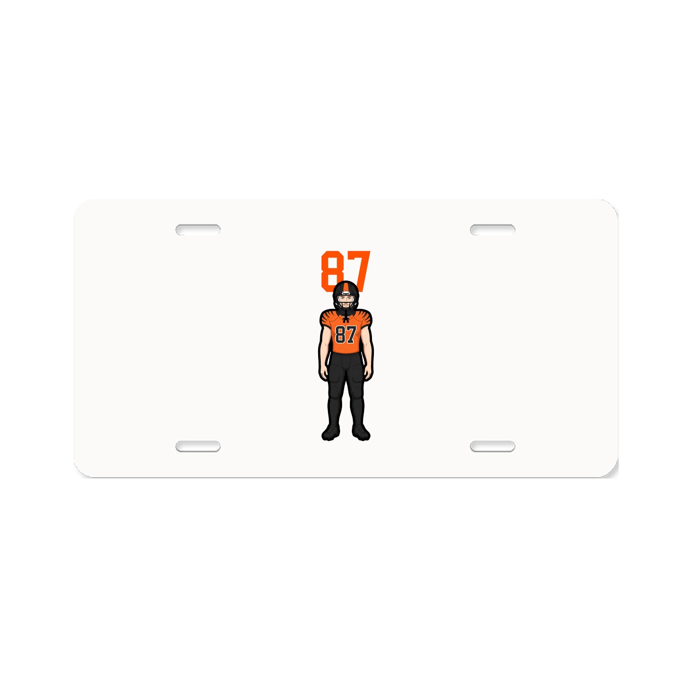 License Plate — Number Top in Classic