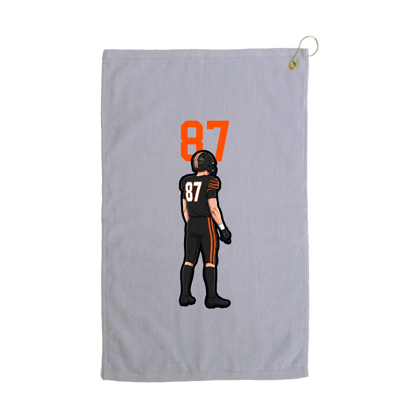 Golf Towel — Number Top in Grey