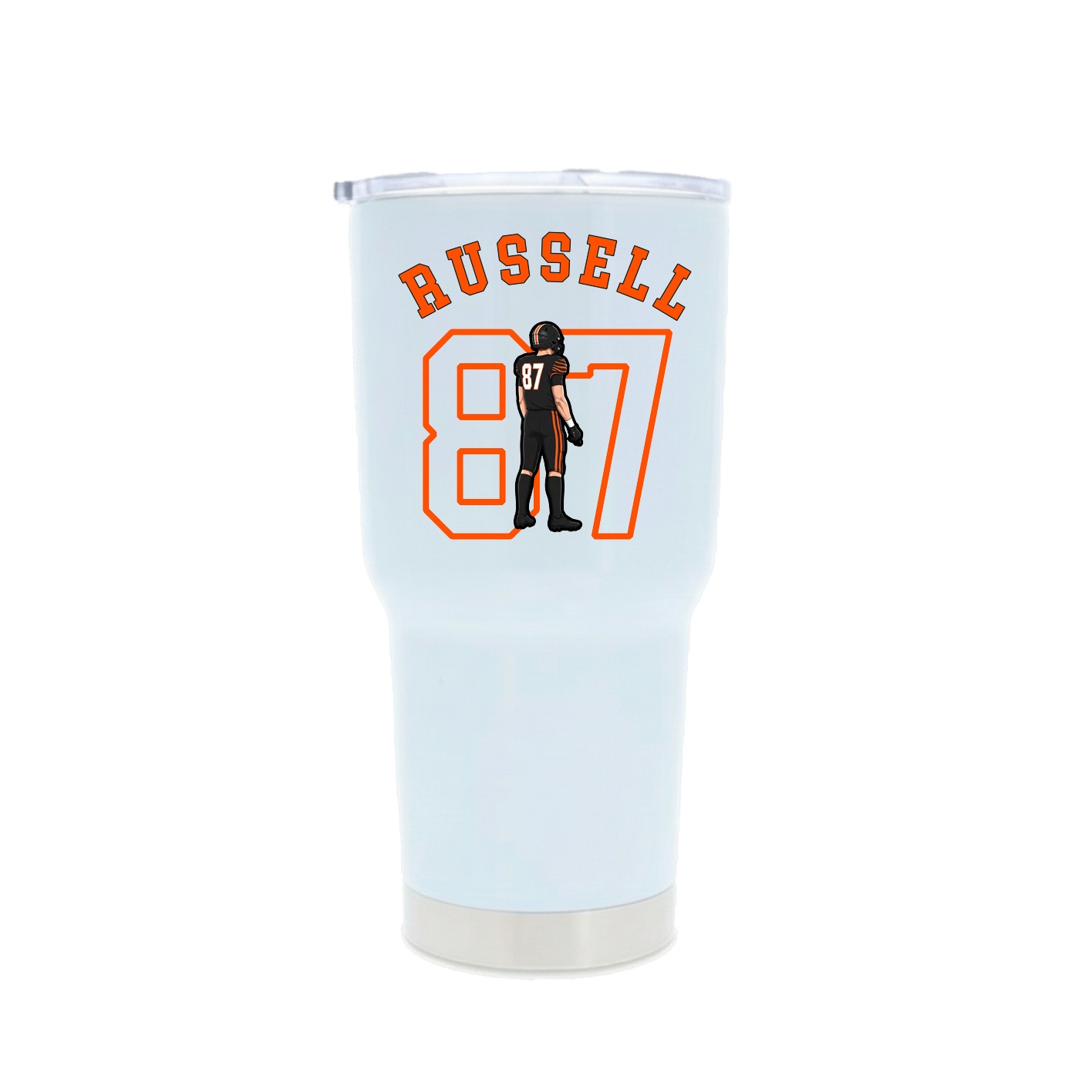 30oz Stainless Steel Tumbler — Shirsey Arch in White