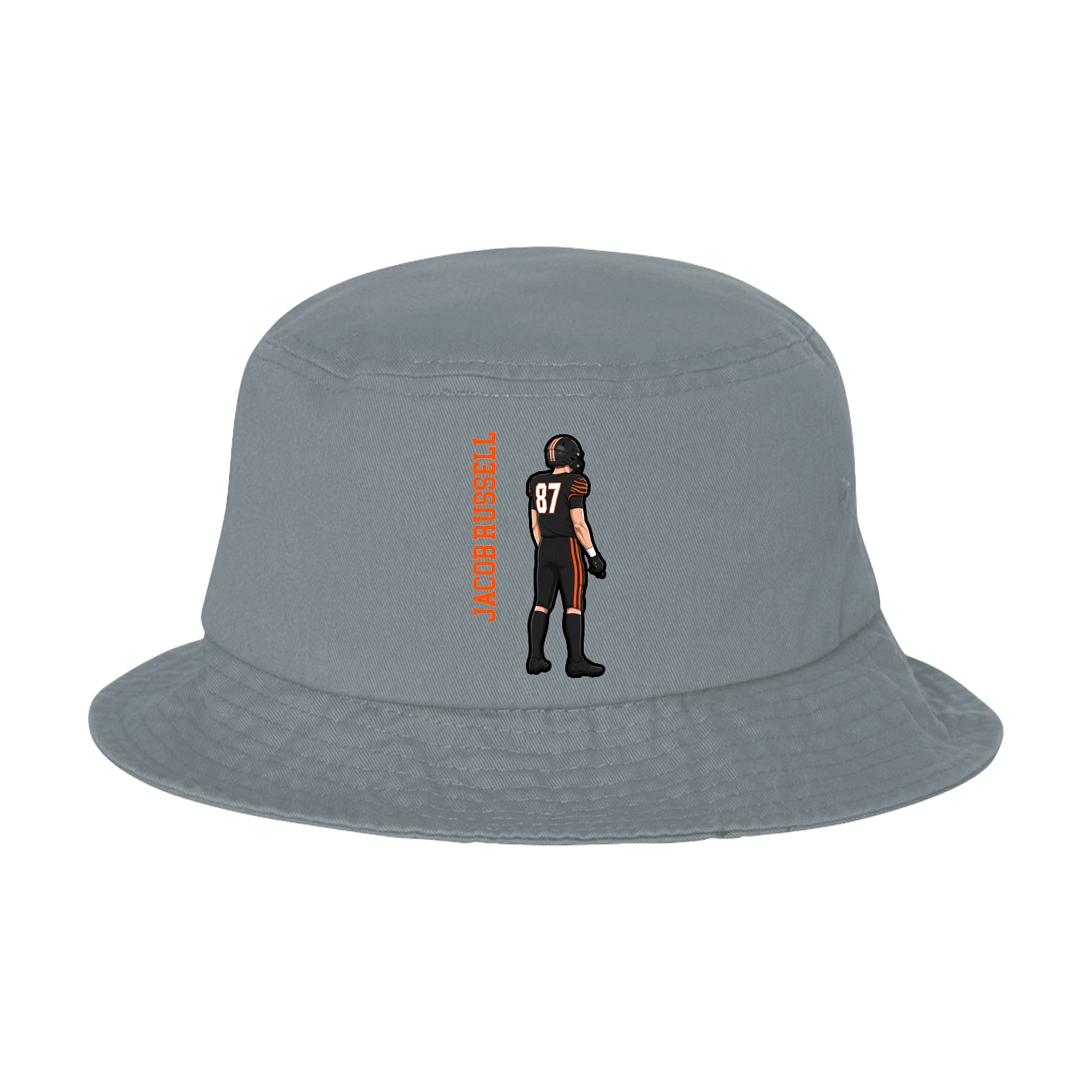 Bucket Cap — Name Vertical in Grey