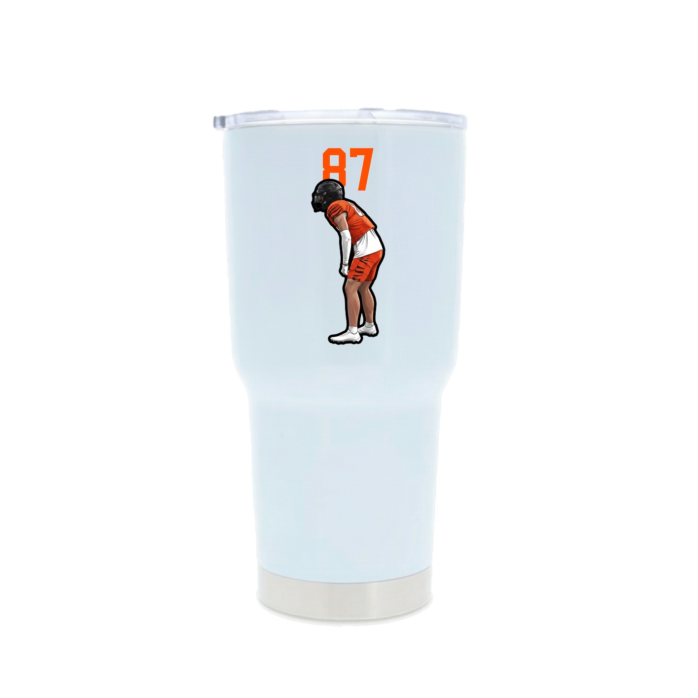 30oz Stainless Steel Tumbler — Number Top in White