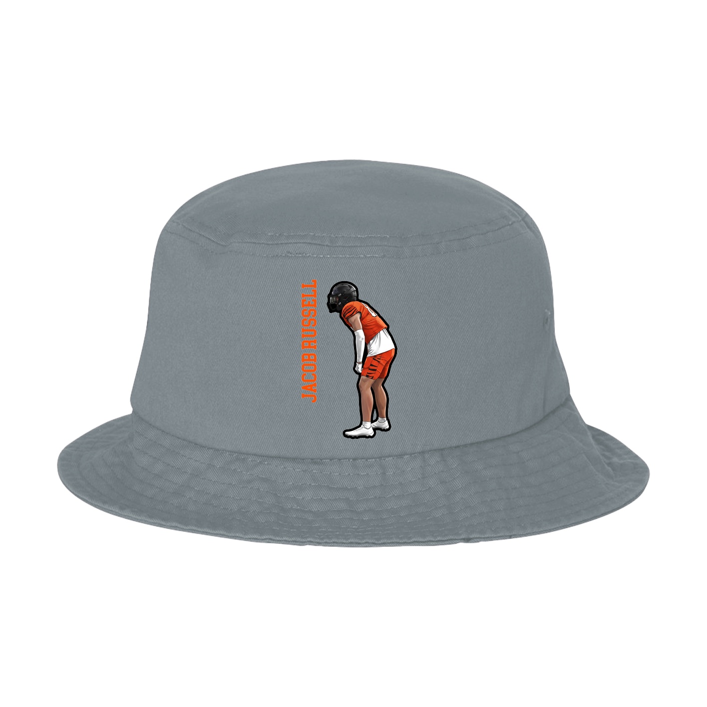 Bucket Cap — Name Vertical in Grey