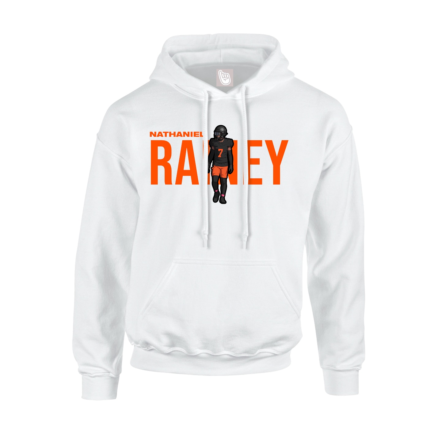 Youth Hoodie — Player Name in White
