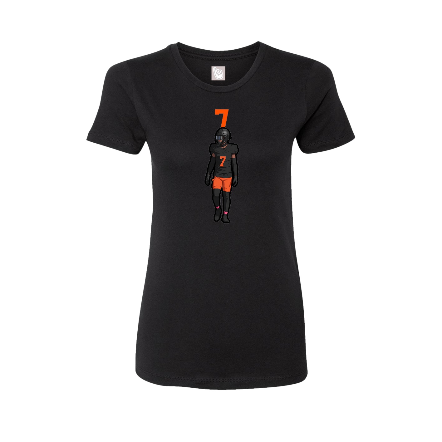 Womens Tee — Number Top in Black