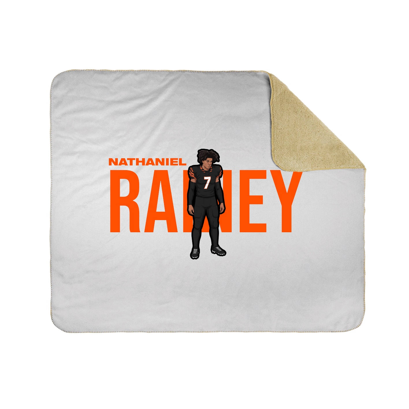 Throw Blanket — Player Name in White