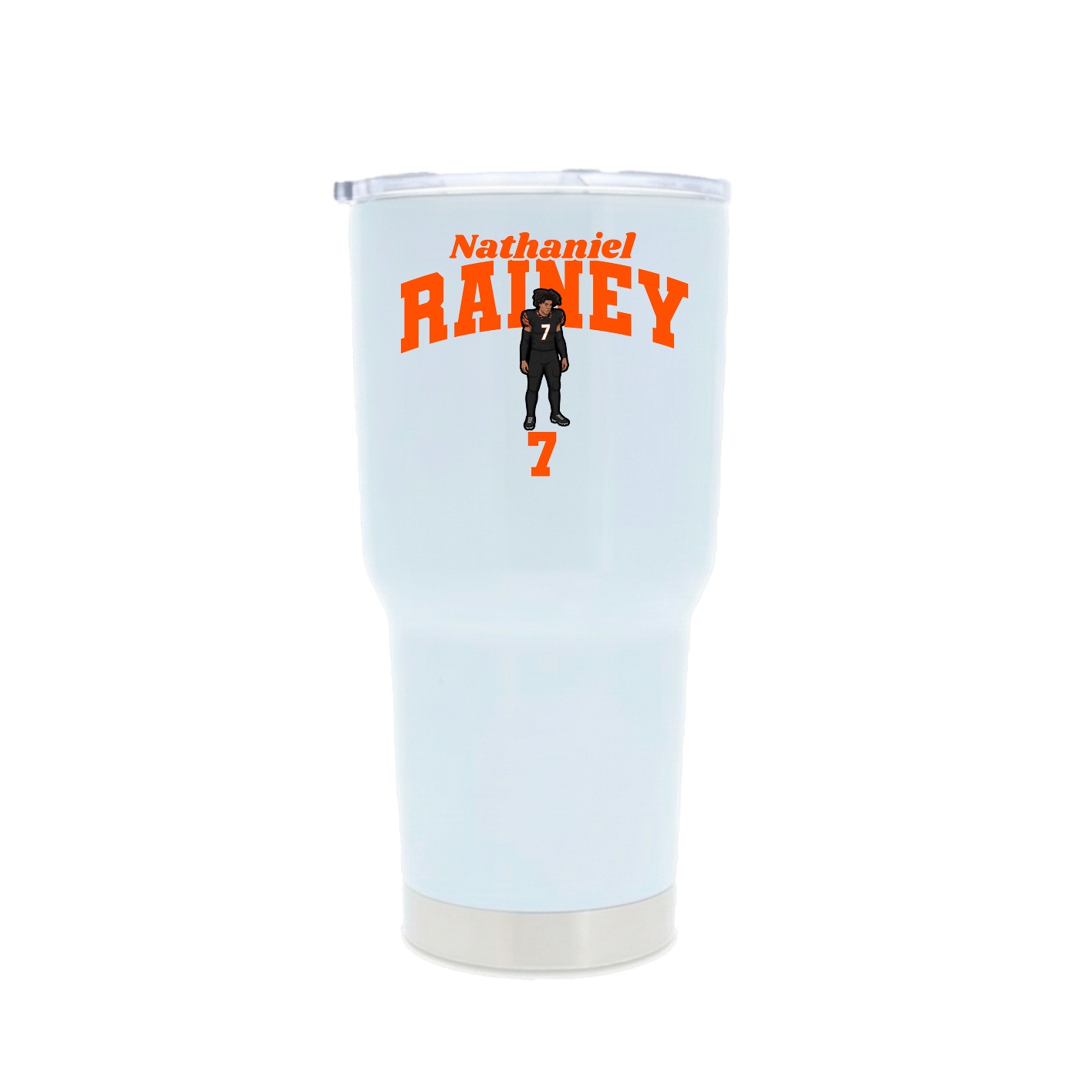 30oz Stainless Steel Tumbler — Signature Arch in White