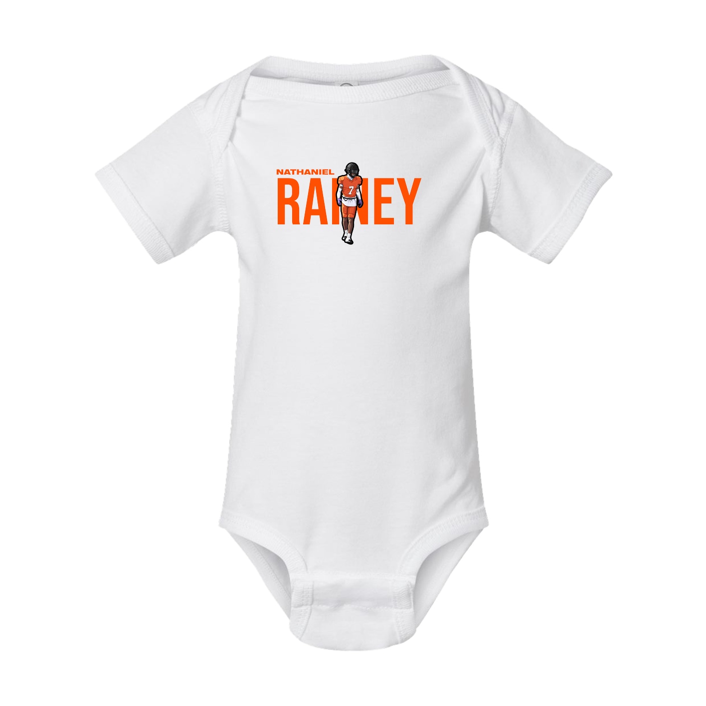 Baby Onesie — Player Name in White