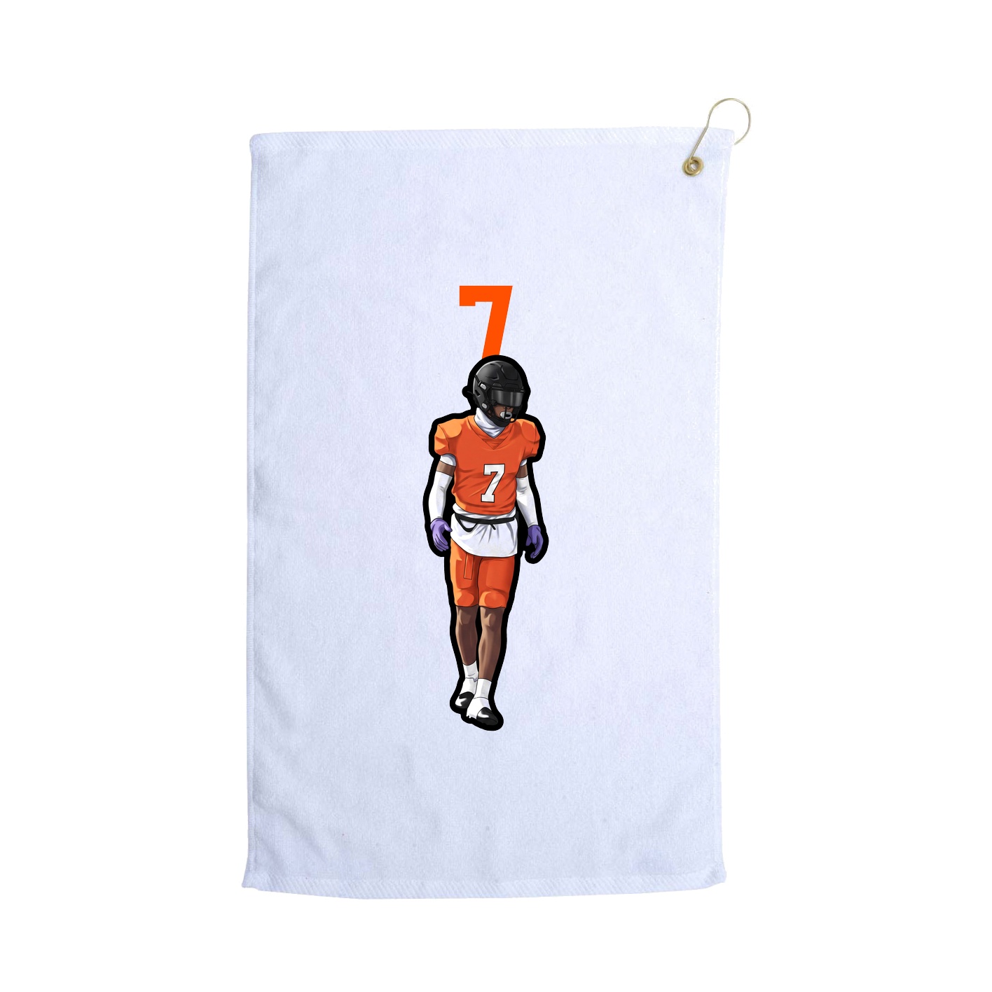 Golf Towel — Number Top in White