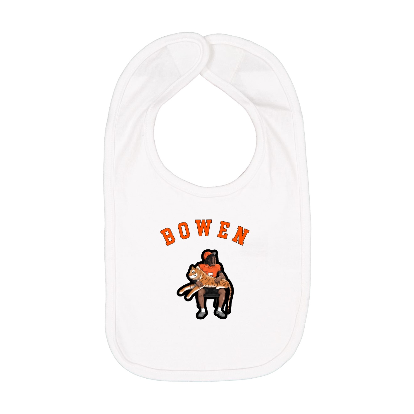Infant Bib — Shirsey Arch in White