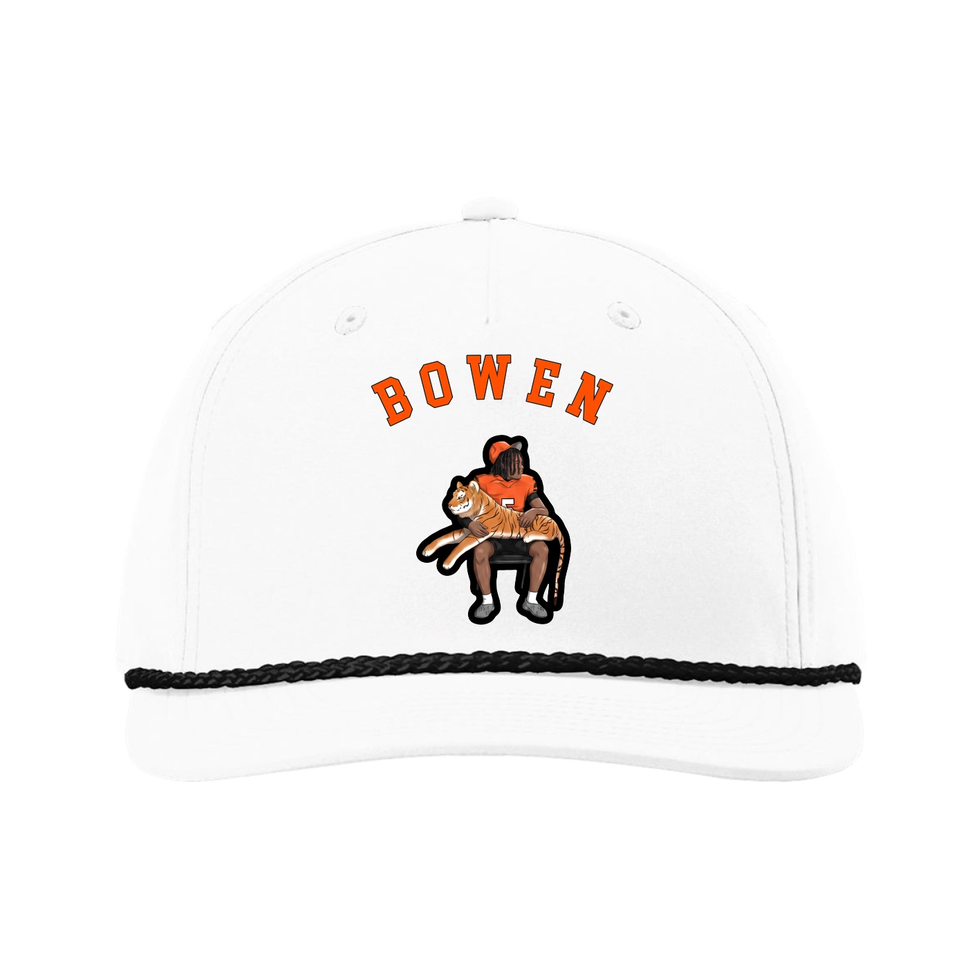 Five-Panel Classic Rope Cap — Shirsey Arch in White