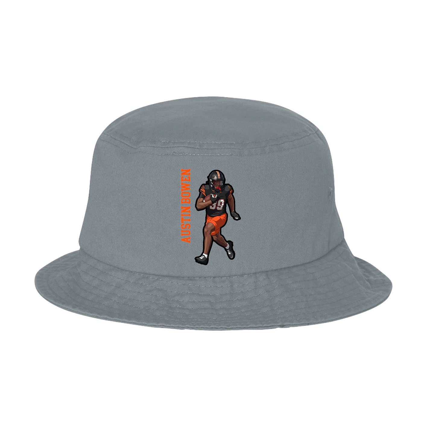 Bucket Cap — Name Vertical in Grey