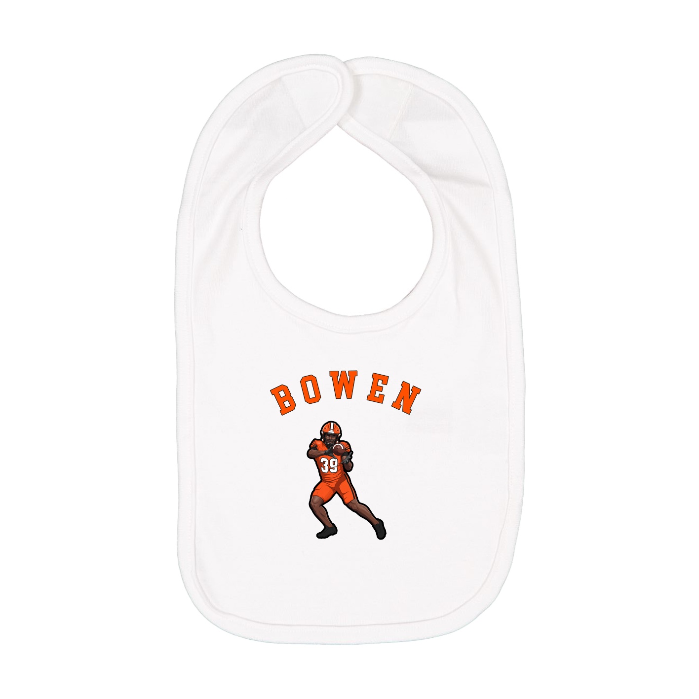 Infant Bib — Shirsey Arch in White