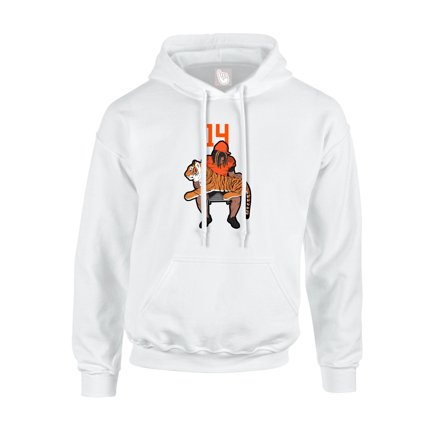 Hoodie — Number Top in White