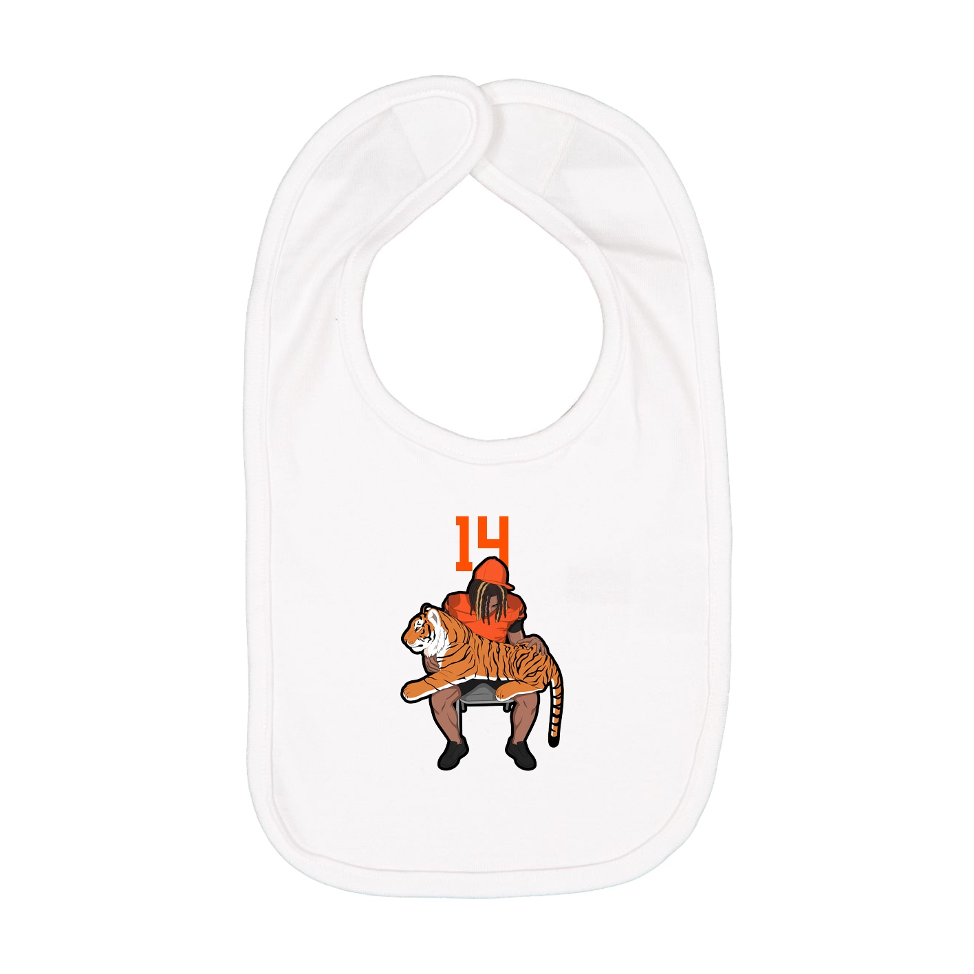 Infant Bib — Number Top in White