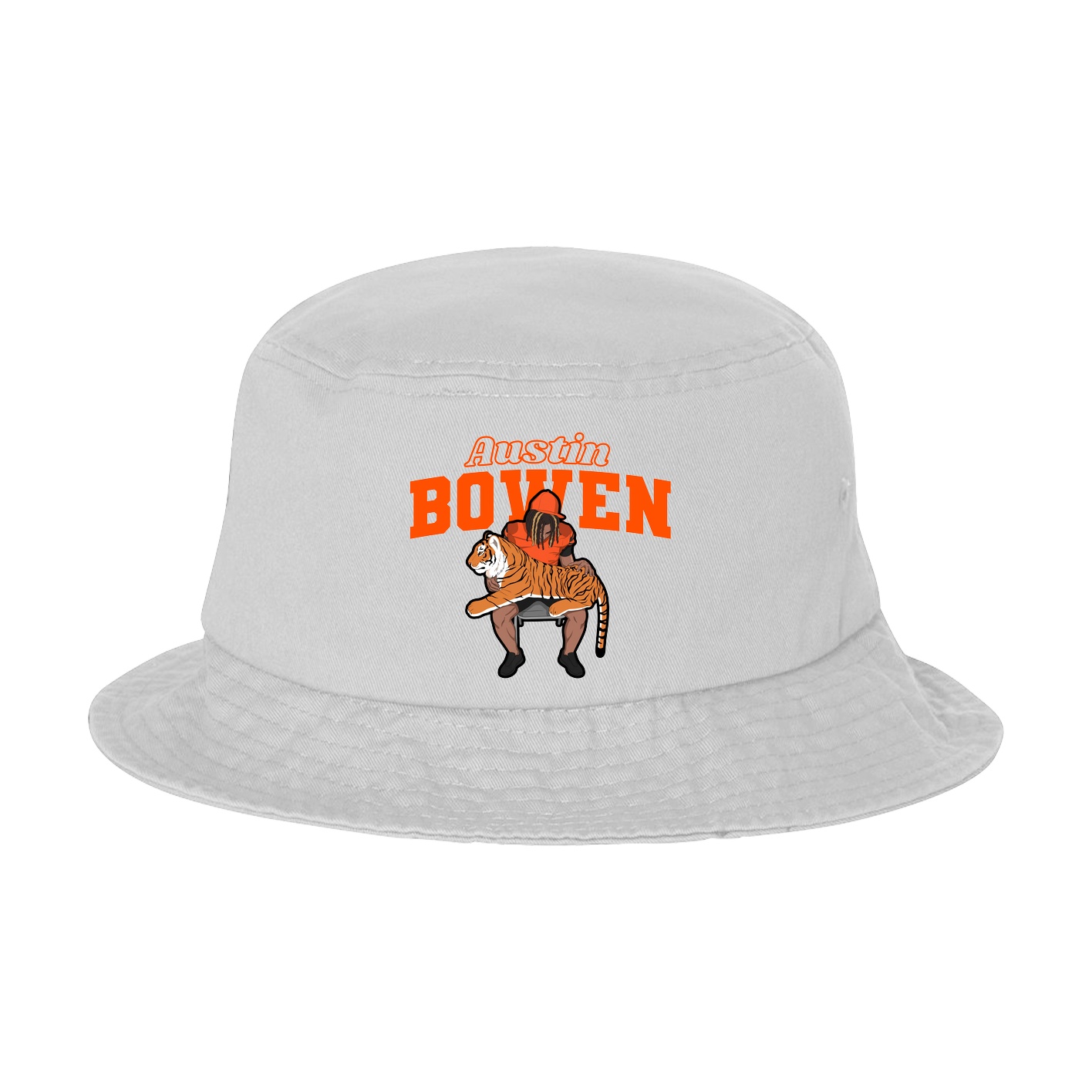 Bucket Cap — Name Arch in White
