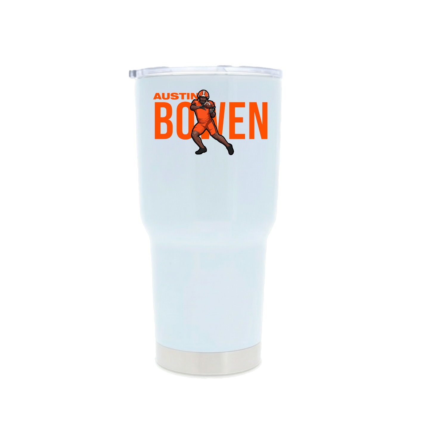 30oz Stainless Steel Tumbler — Player Name in White