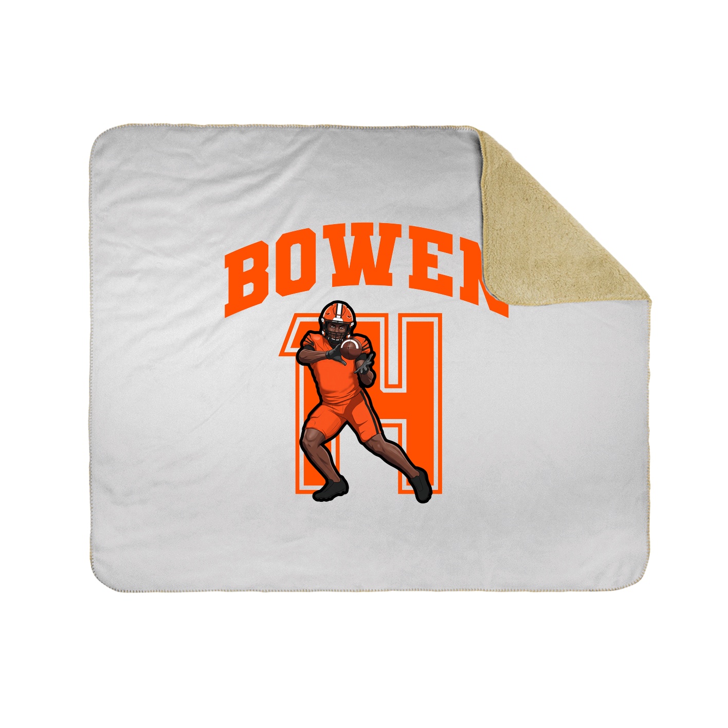 Throw Blanket — Number in White