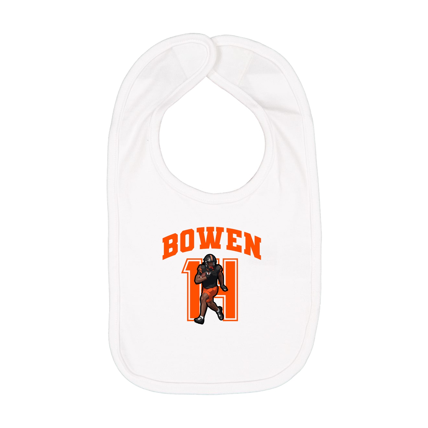 Infant Bib — Number in White