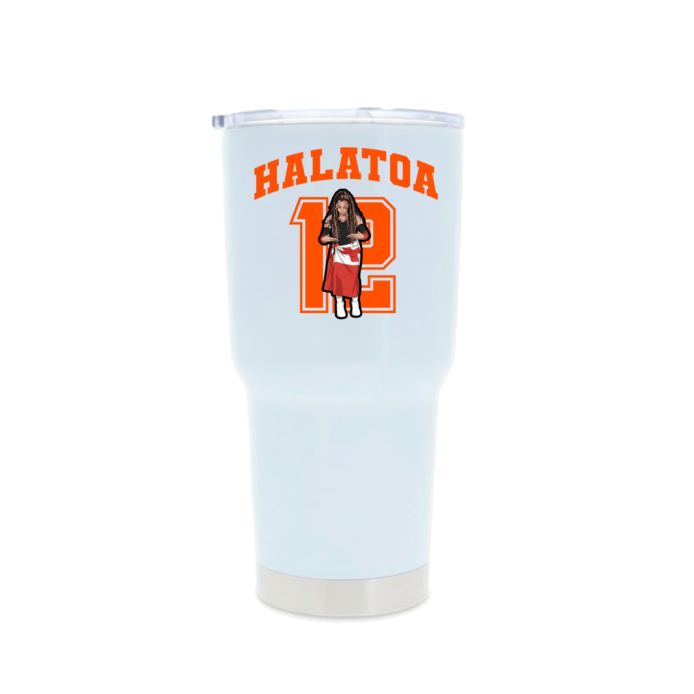 30oz Stainless Steel Tumbler — Number in White