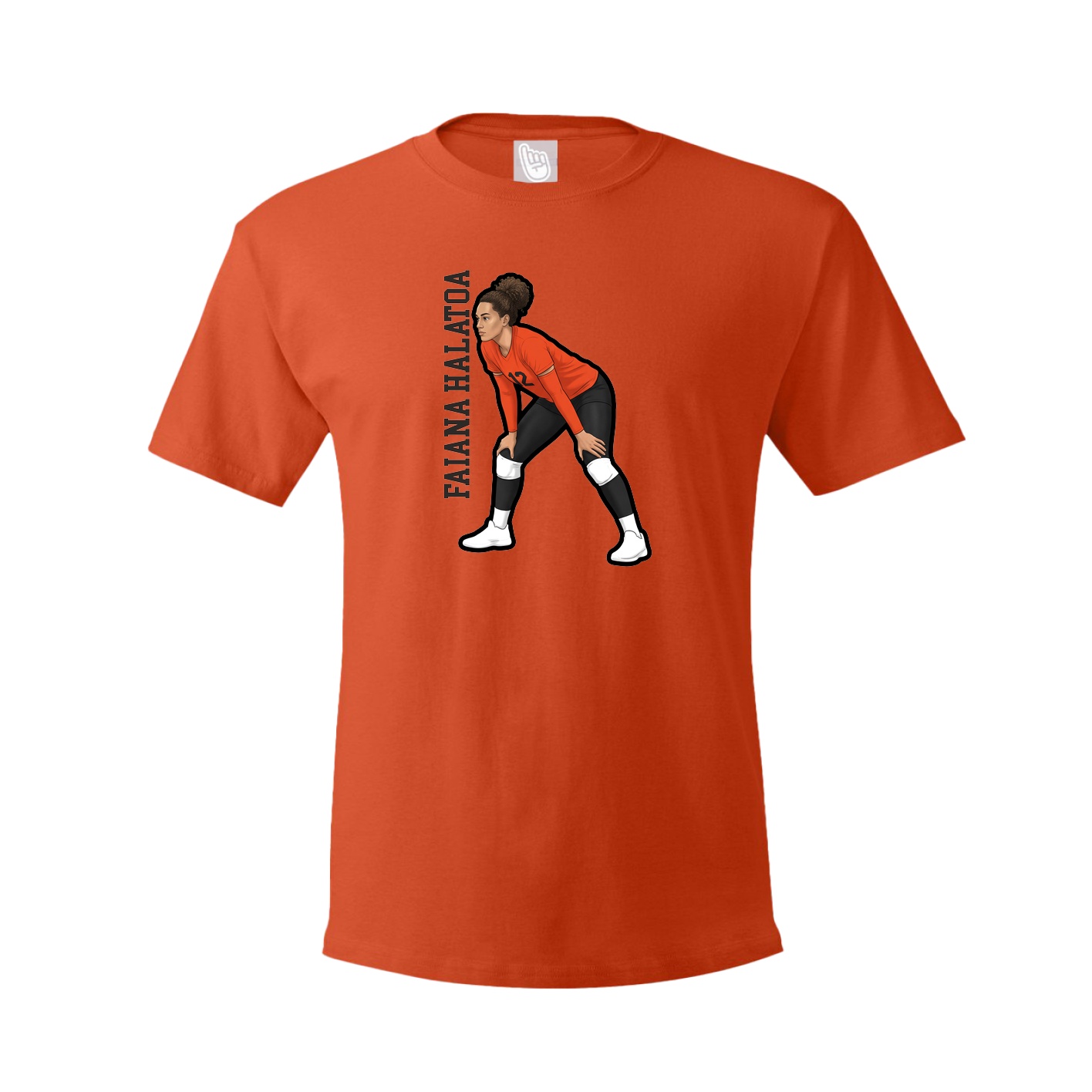 Youth Tee — Name Vertical in Orange