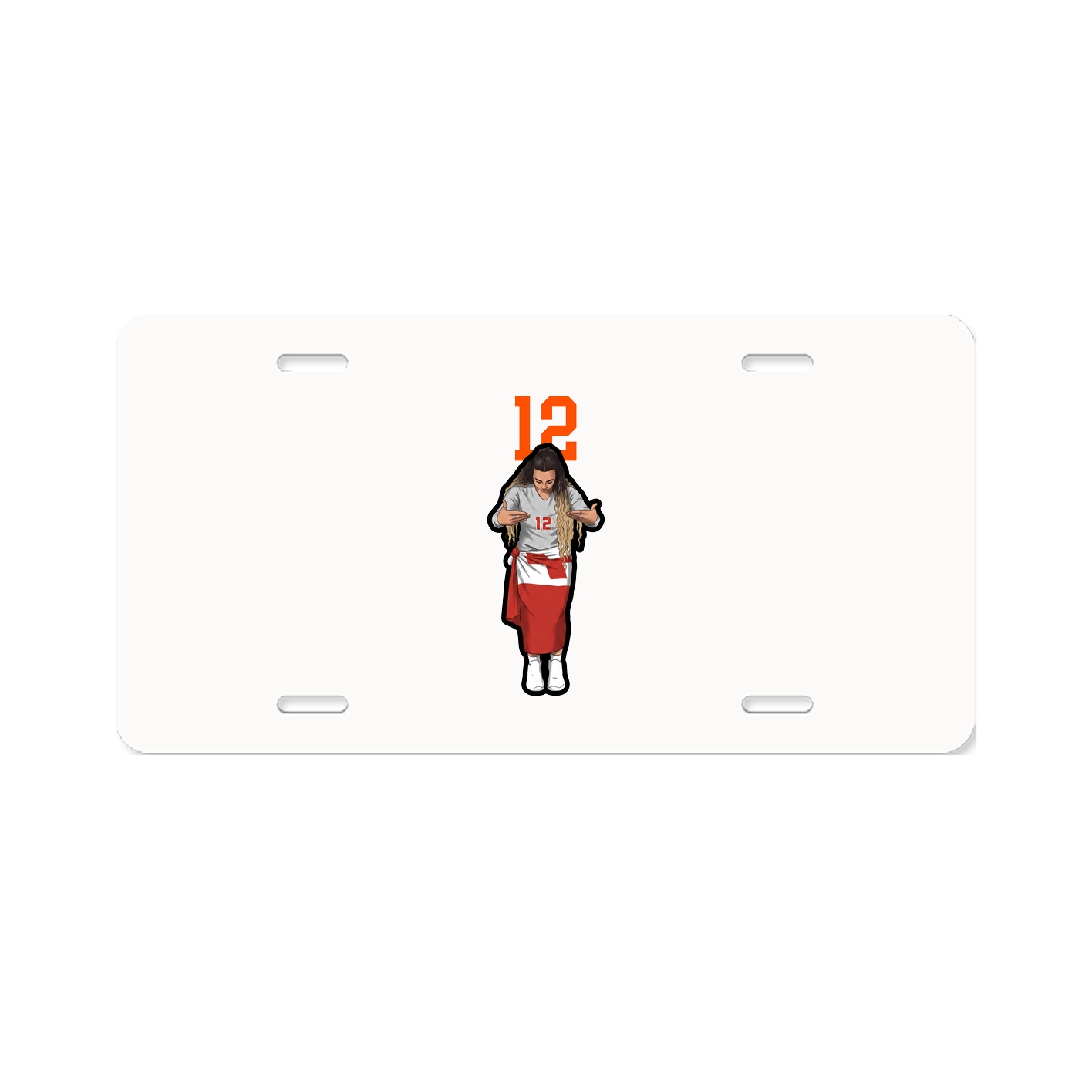 License Plate — Number Top in Classic