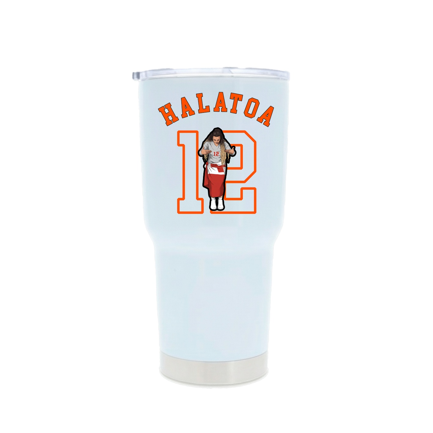 30oz Stainless Steel Tumbler — Shirsey Arch in White