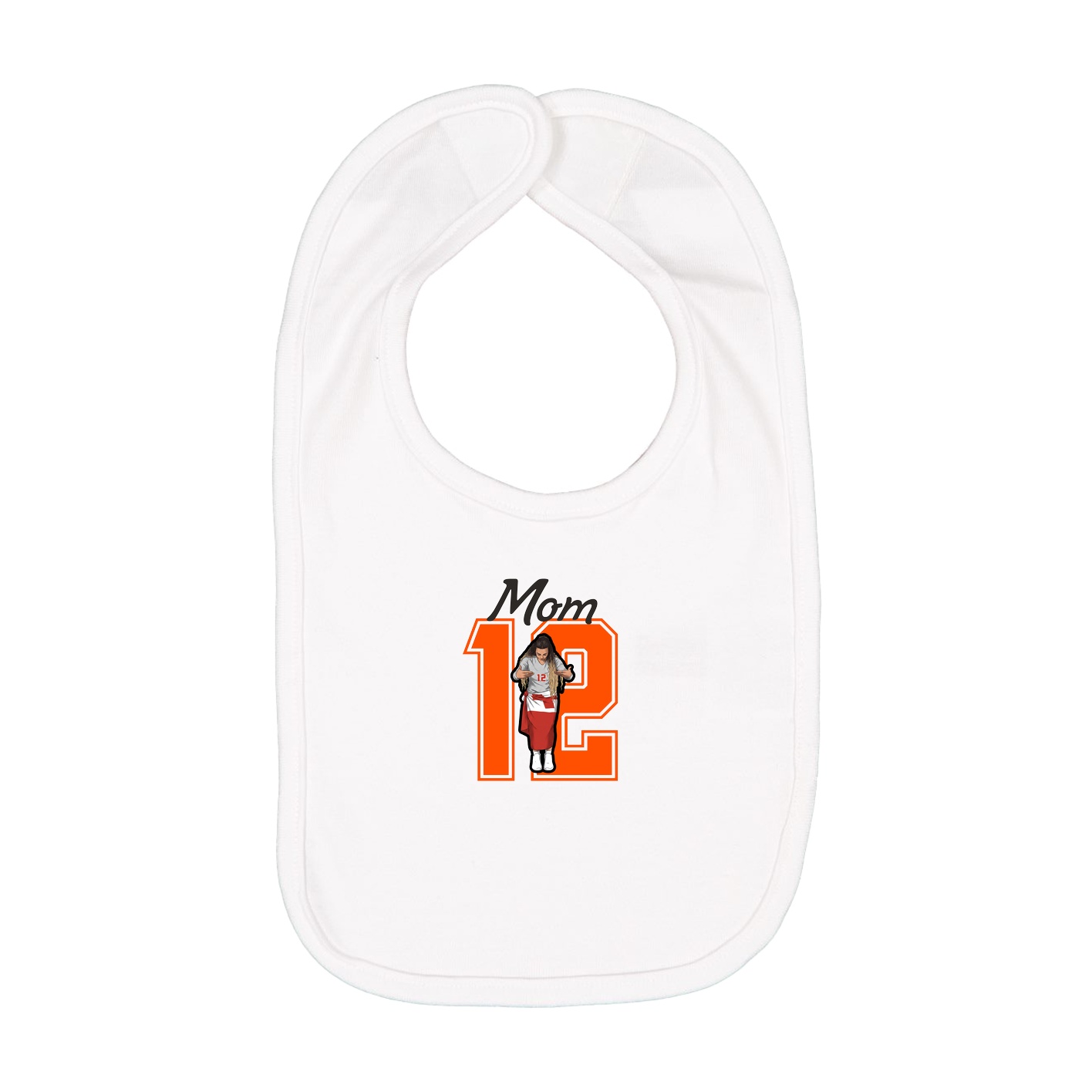 Infant Bib — Mothers Day Shirsey in White