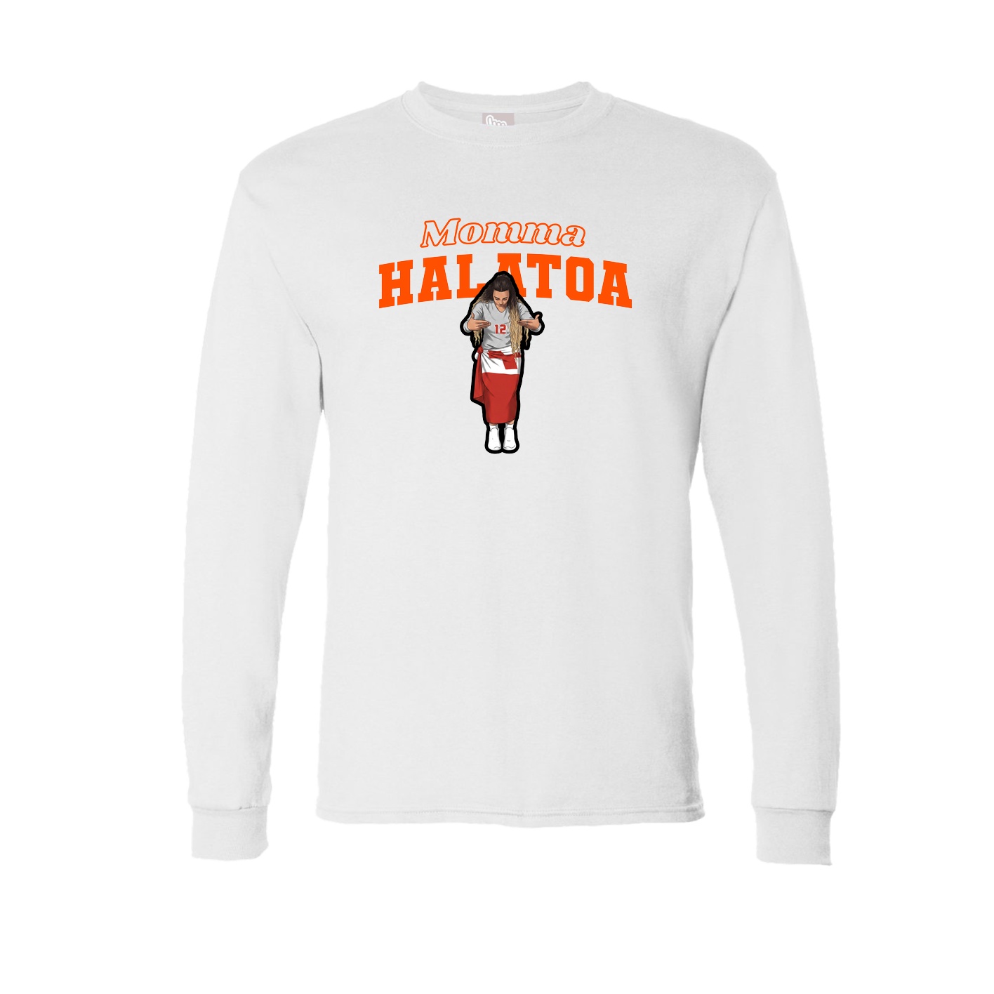 Long Sleeve Tee — Mothers Day Block in White