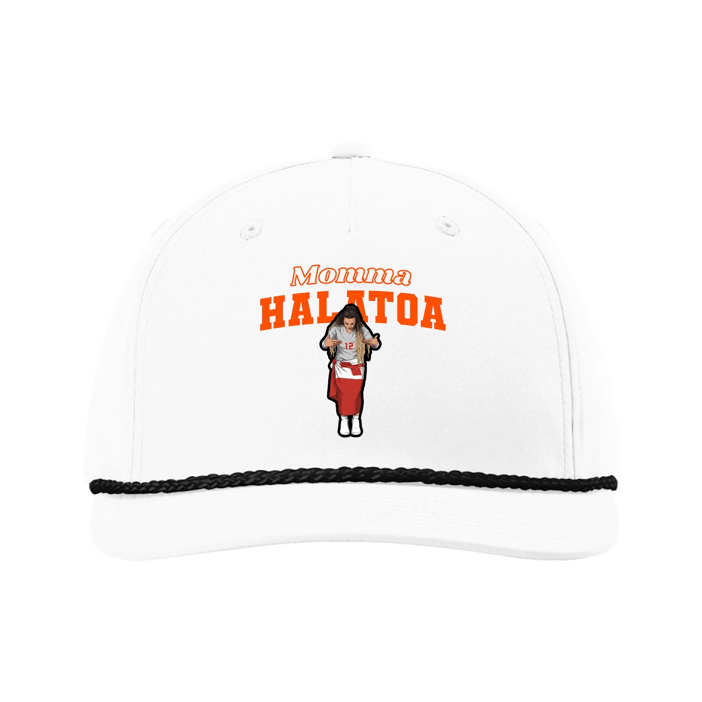 Five-Panel Classic Rope Cap — Mothers Day Block in White