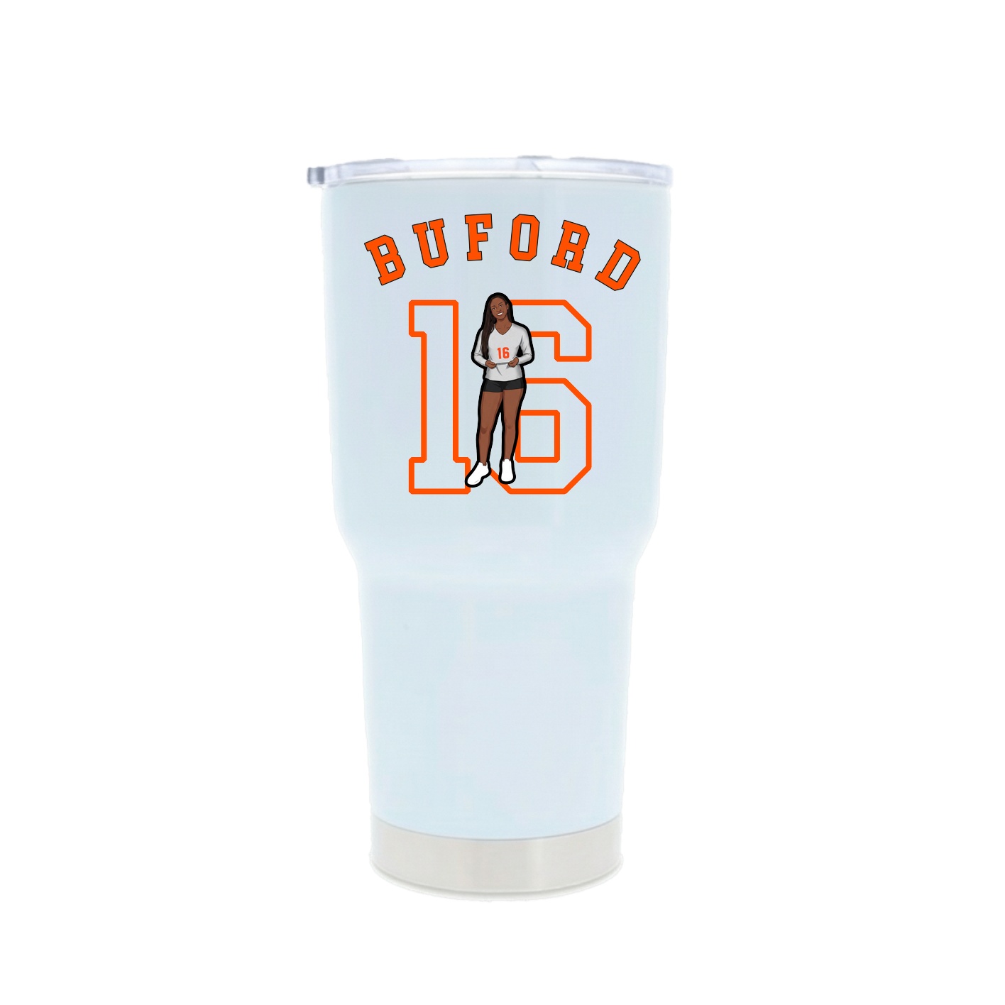 30oz Stainless Steel Tumbler — Shirsey Arch in White