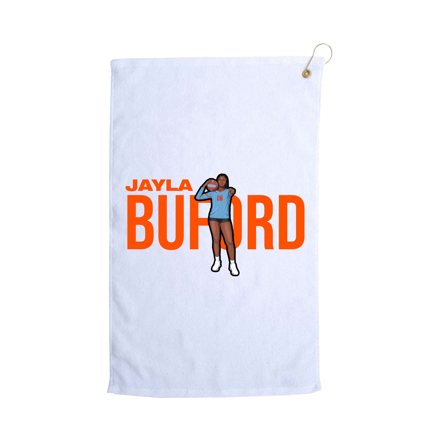 Golf Towel — Player Name in White