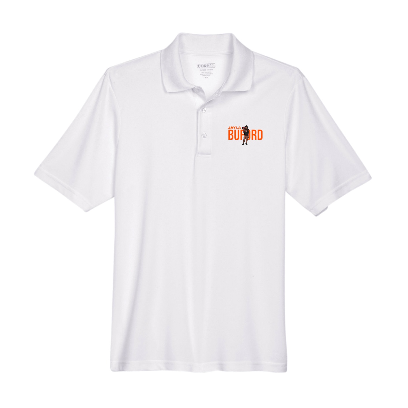 Performance Polo — Player Name in White