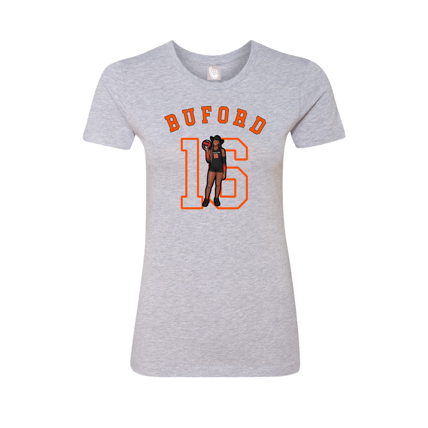 Fitted Women's Tee — Shirsey Arch in Grey