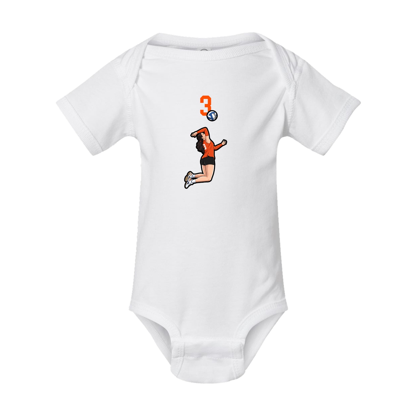 Baby Onesie — Number Top in White