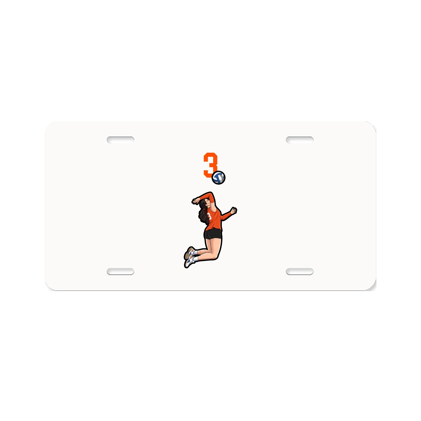 License Plate — Number Top in Classic