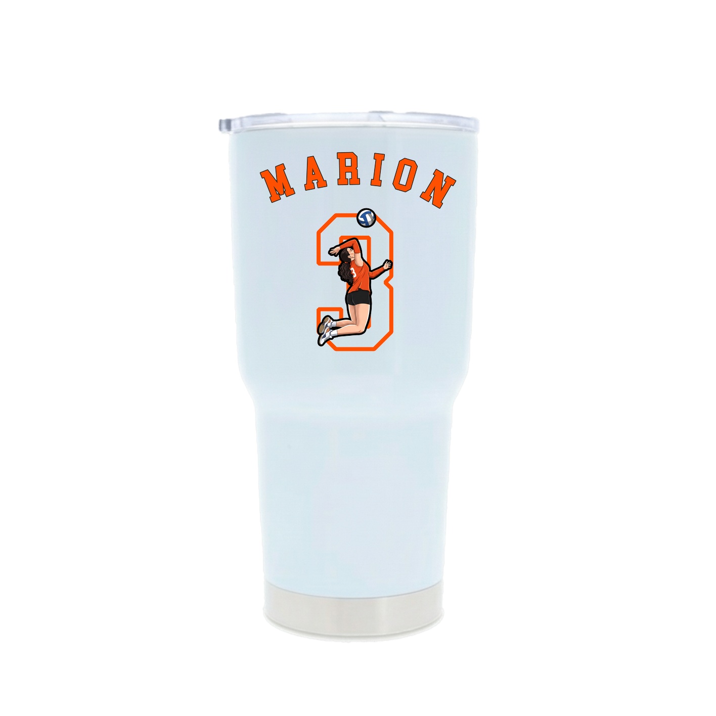 30oz Stainless Steel Tumbler — Shirsey Arch in White