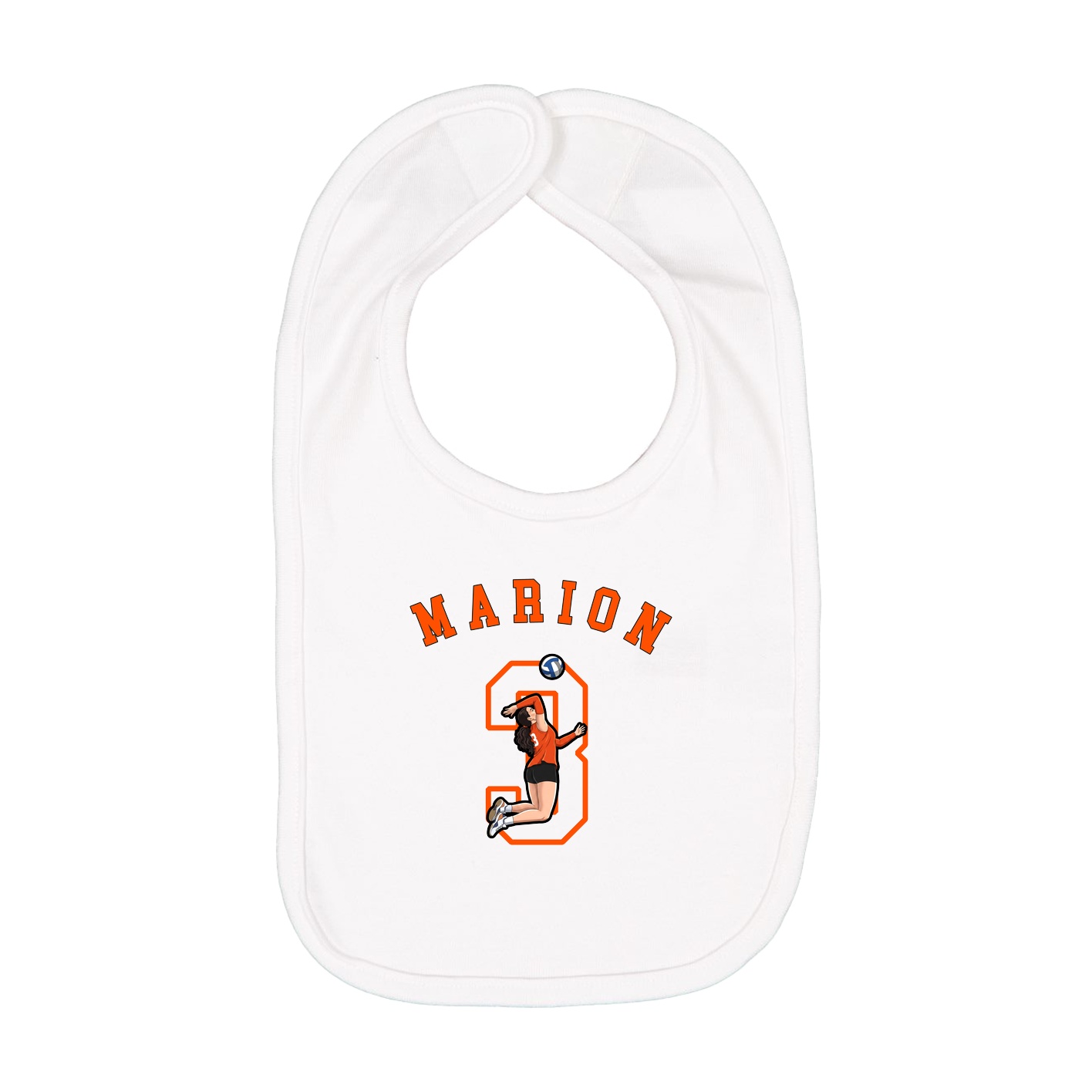 Infant Bib — Shirsey Arch in White