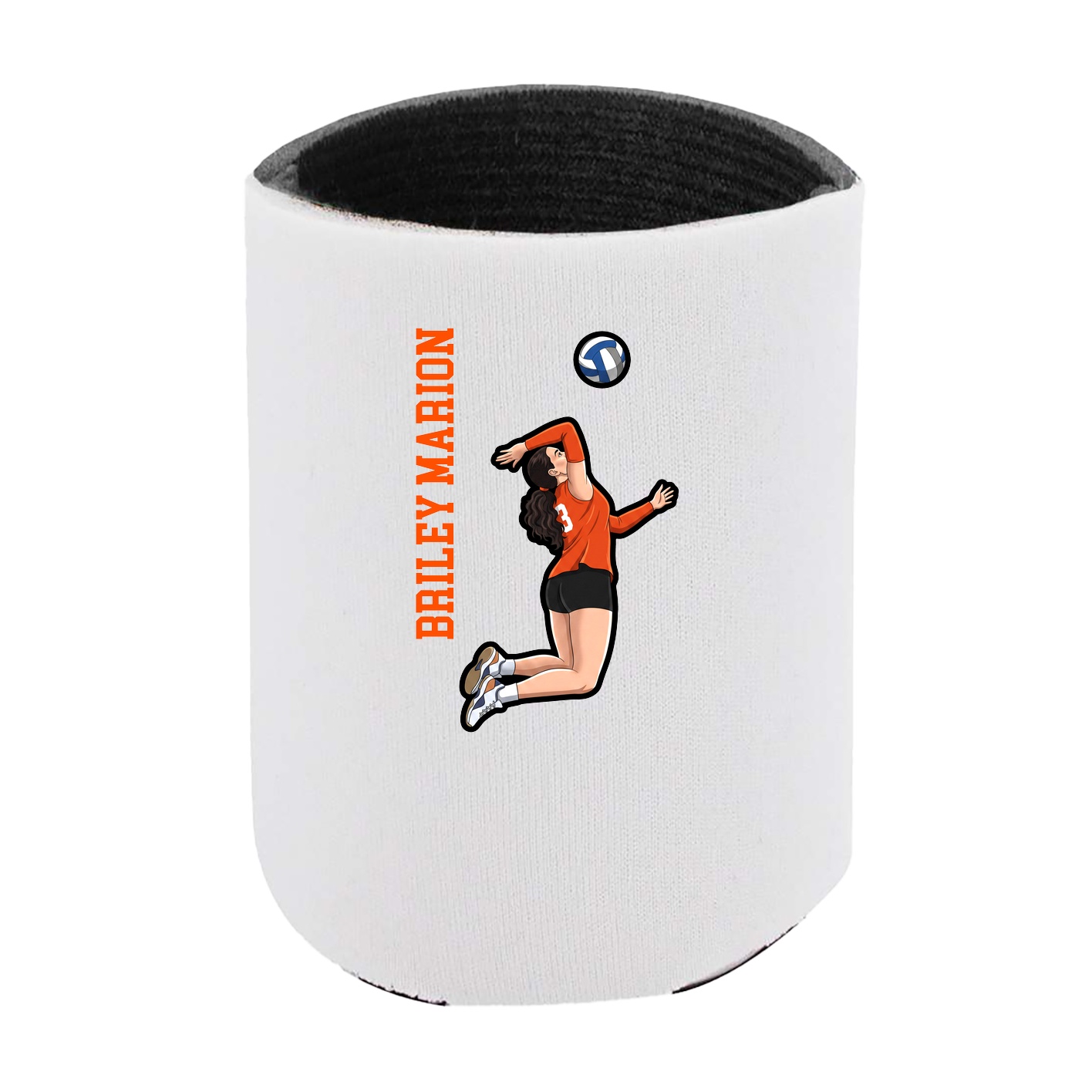 Can Holder — Name Vertical in White