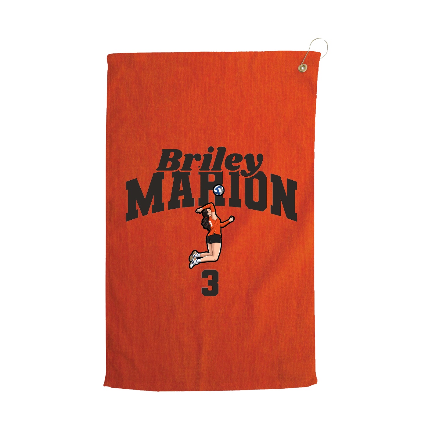 Golf Towel — Signature Arch in Orange