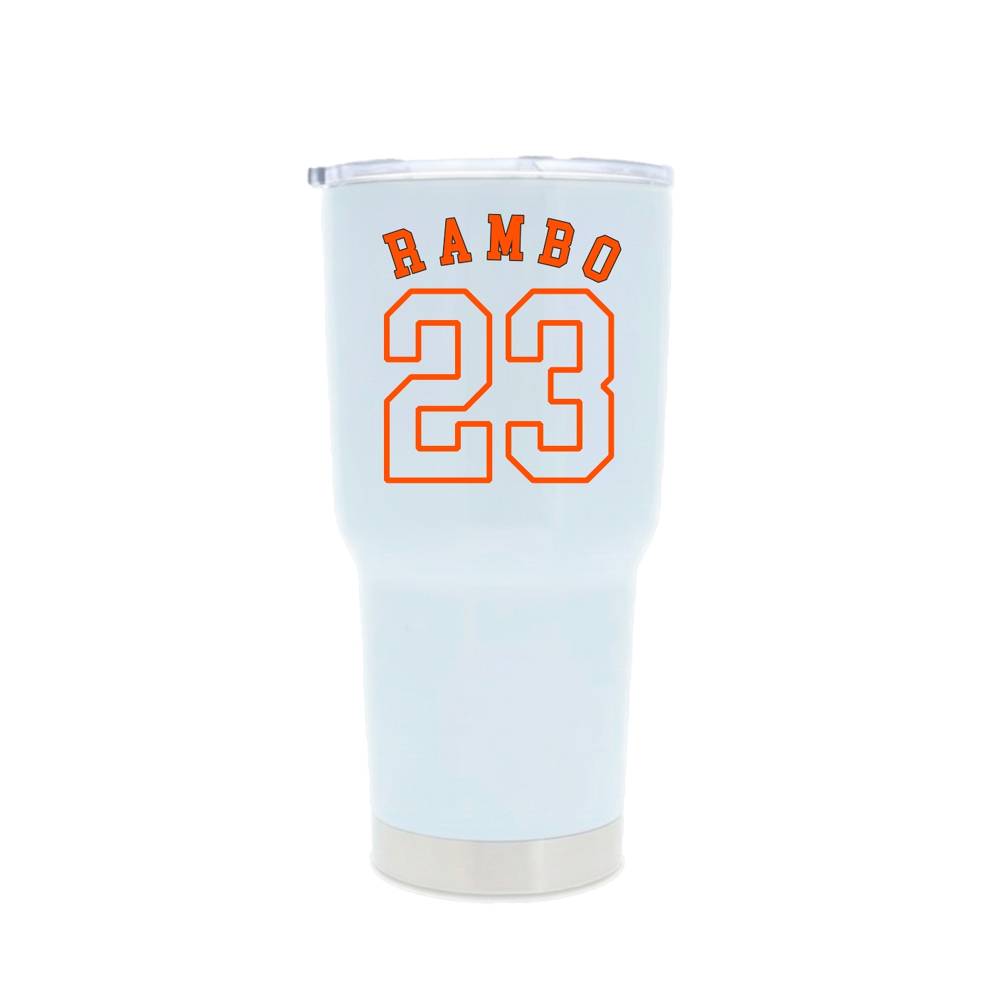 30oz Stainless Steel Tumbler — Shirsey Arch in White